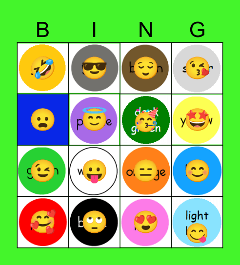 Colour Bingo Card