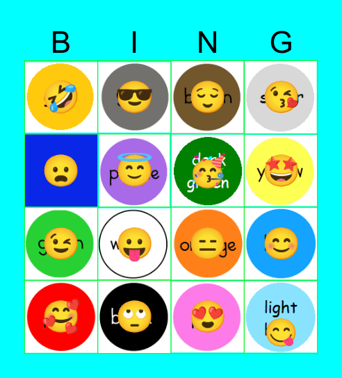 Colour Bingo Card