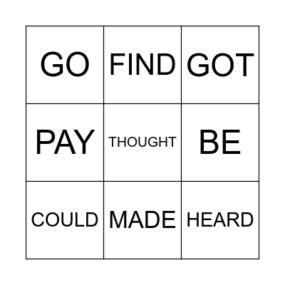 BINGO Card