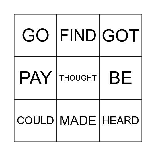 BINGO Card