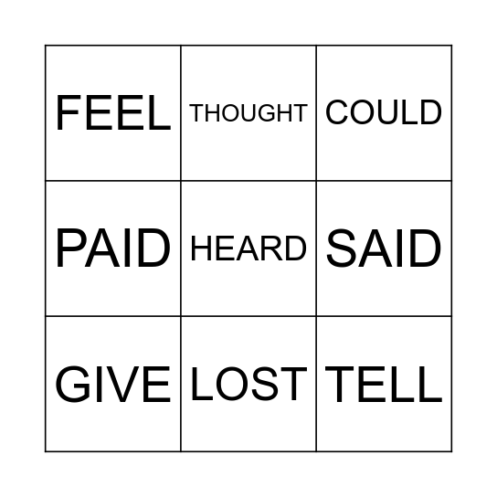 BINGO Card