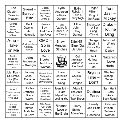 Thirsty For Knowledge Music Bingo Card