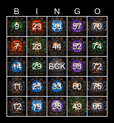 BCK BINGO CARD Bingo Card