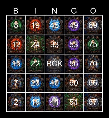BCK BINGO CARD Bingo Card