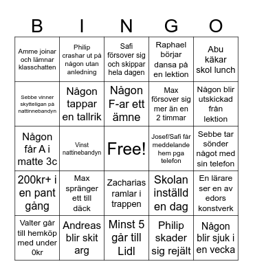 Lucullus bingo Card