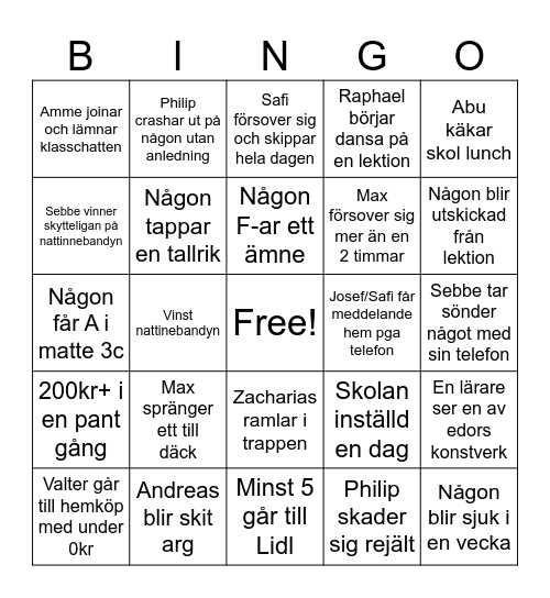 Lucullus bingo Card