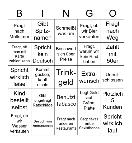 Imbiss-Buden Bingo Card