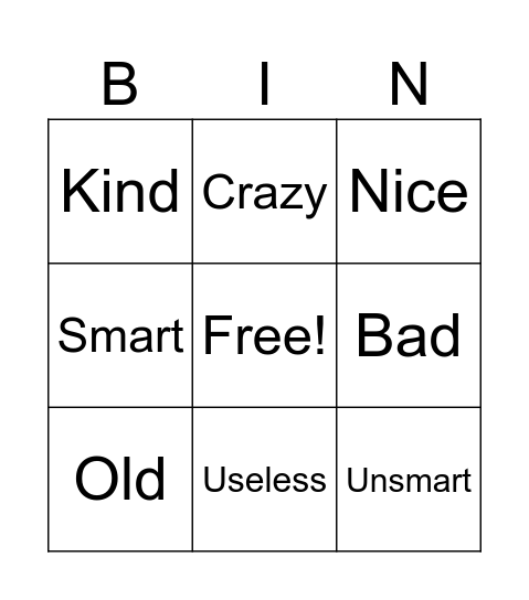 Gaston resemblance Bingo Card