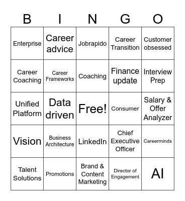August Town Hall Bingo Card