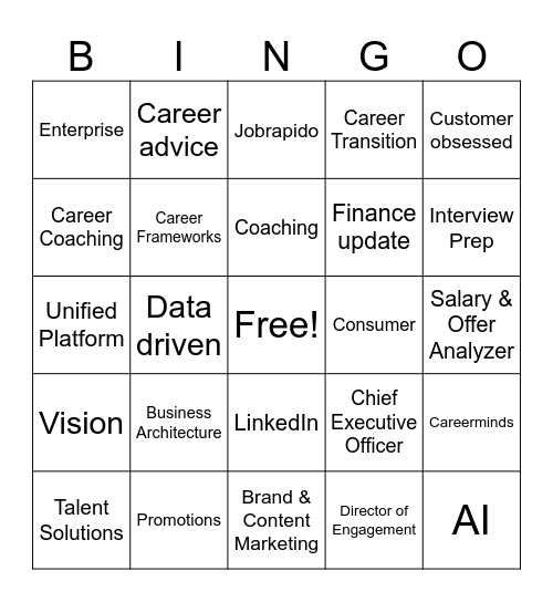August Town Hall Bingo Card