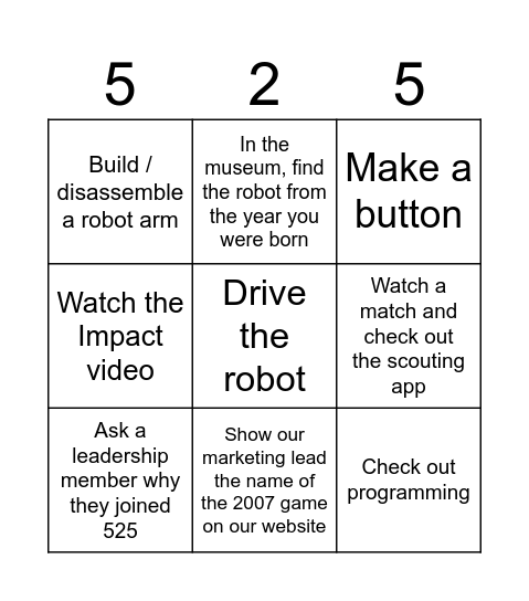 Swartdog BINGO Card