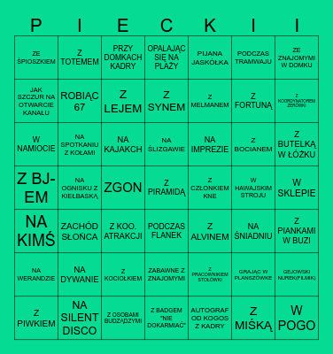 ZERÓWKOWE BINGOZ Bingo Card