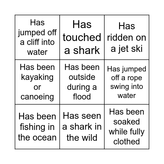 FIND SOMEONE WHO... Bingo Card