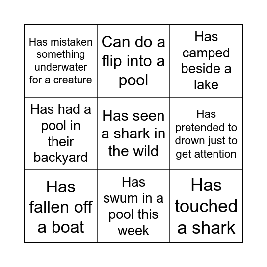 FIND SOMEONE WHO... Bingo Card