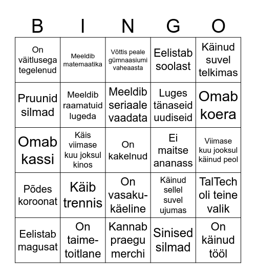 Bingo Card