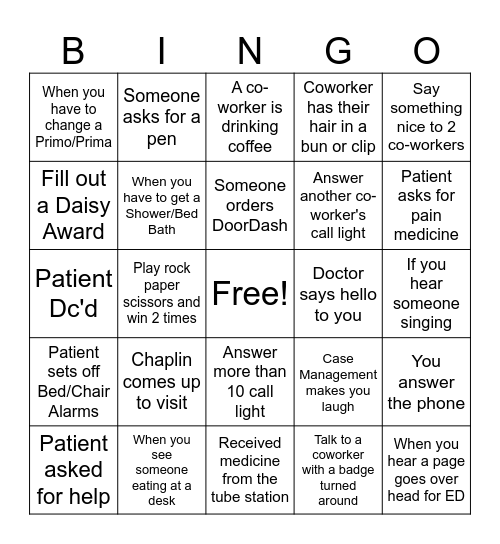 MCU Bingo Card