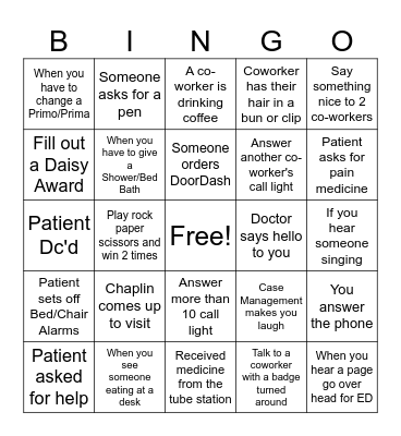 MCU Bingo Card
