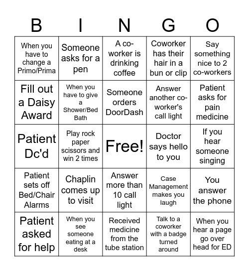 MCU Bingo Card