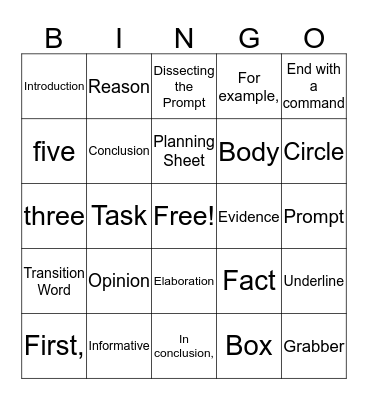 FSA Bingo Review Bingo Card