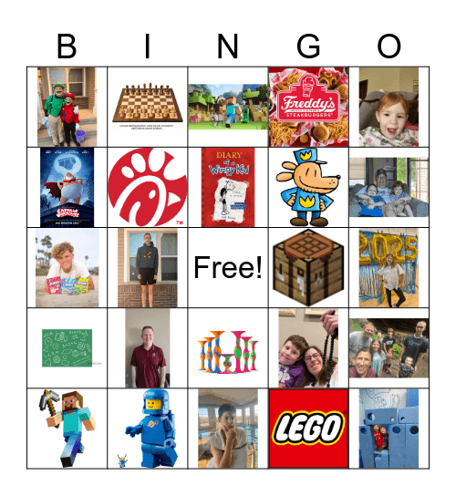 What Matthew Loves Bingo Card