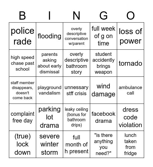 Bingo Card