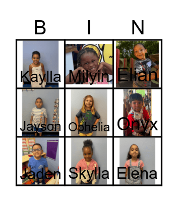 Friend bingo Card