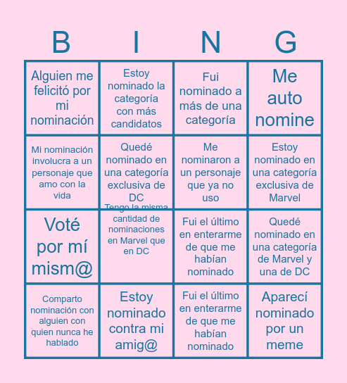 Fool Bingo Card