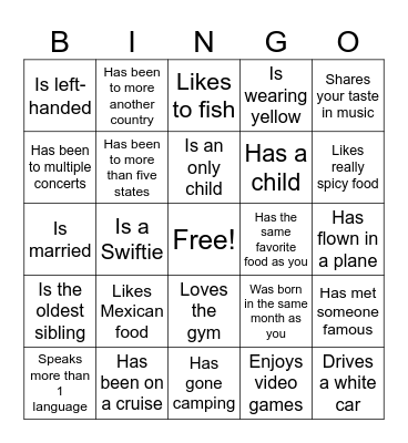 Icebreaker Bingo: Find Someone Who Bingo Card