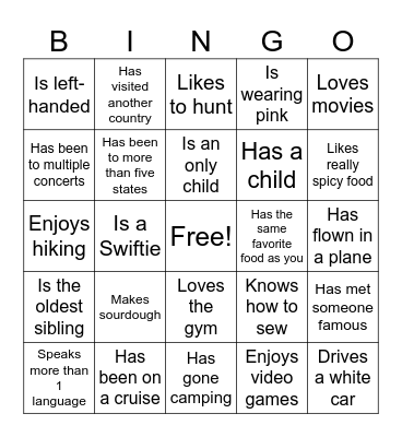 Icebreaker Bingo: Find Someone Who Bingo Card