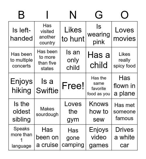 Icebreaker Bingo: Find Someone Who Bingo Card