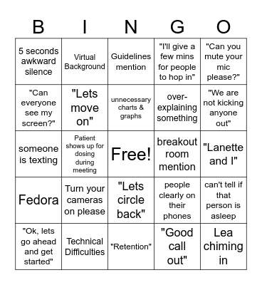 SEEDS Bingo Card