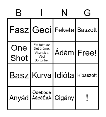Alex BINGO Card