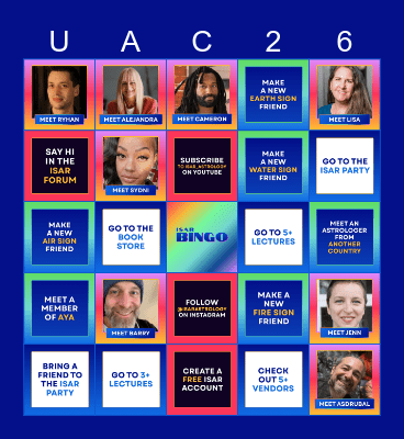 ISAR UAC 2026 Bingo Card