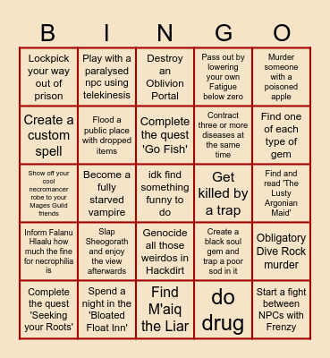 Oblingo Remastered Bingo Card