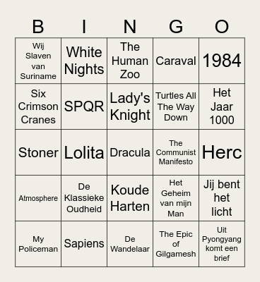 Boeken Bingo Card