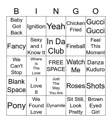 Classic Party Jams - Card 2 Bingo Card