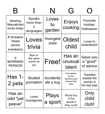 2026 WELCOME BACK BINGO Card