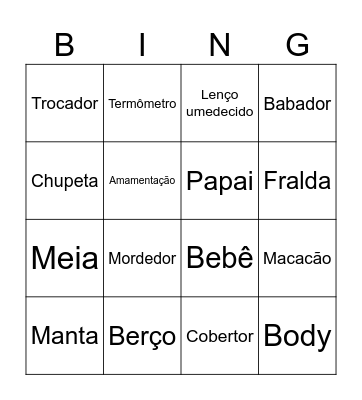 Chá da Mayla Bingo Card