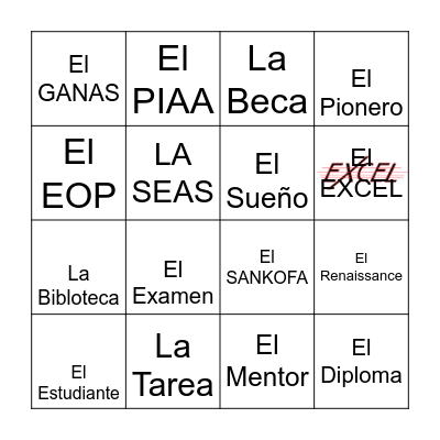 SEAS Loteria Bingo Card