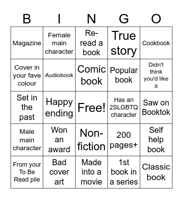 Book Bingo Card
