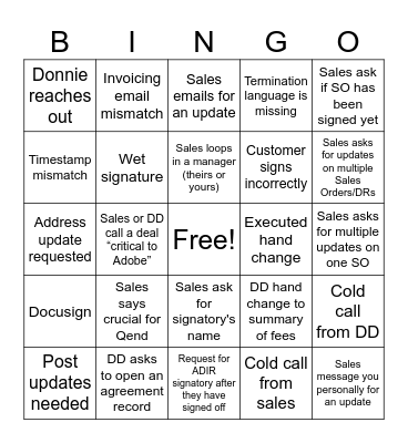 RG Bingo Card