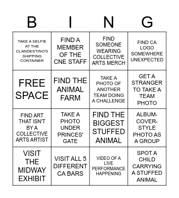 CNE X CA - STAFF BINGO Card