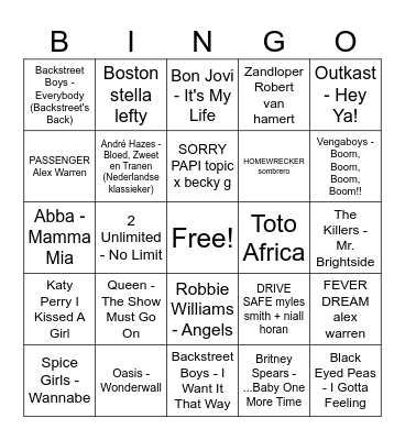 Meidenweekend Bingo Card