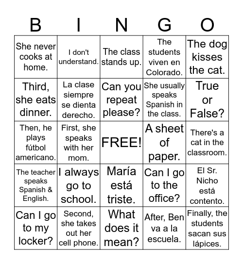 BINGO Card