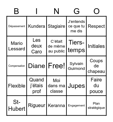 Bingo AAM Bingo Card