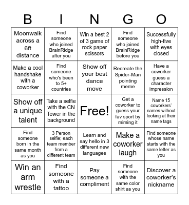 BRC Boat Cruise Bingo Card