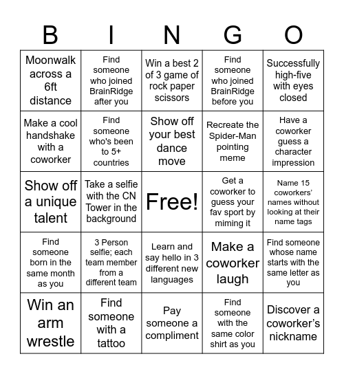 BRC Boat Cruise Bingo Card
