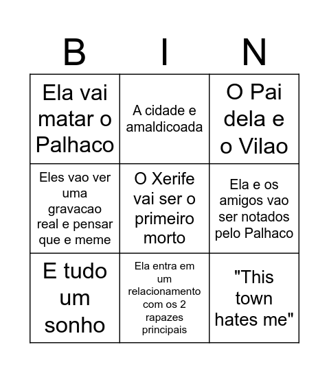 Bingo do Goat Gostosao XD Bingo Card