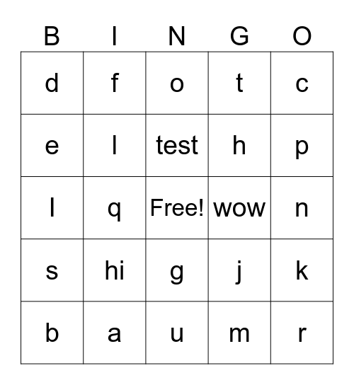 Exposure Bingo! Bingo Card
