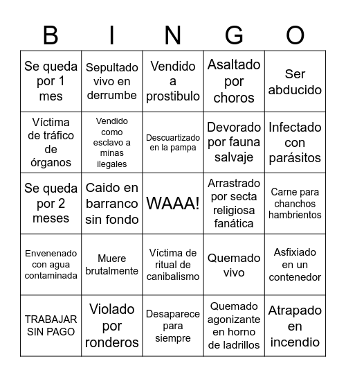 BINGO NALPY Bingo Card